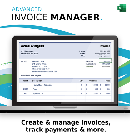 Advanced Invoice Manager for Excel