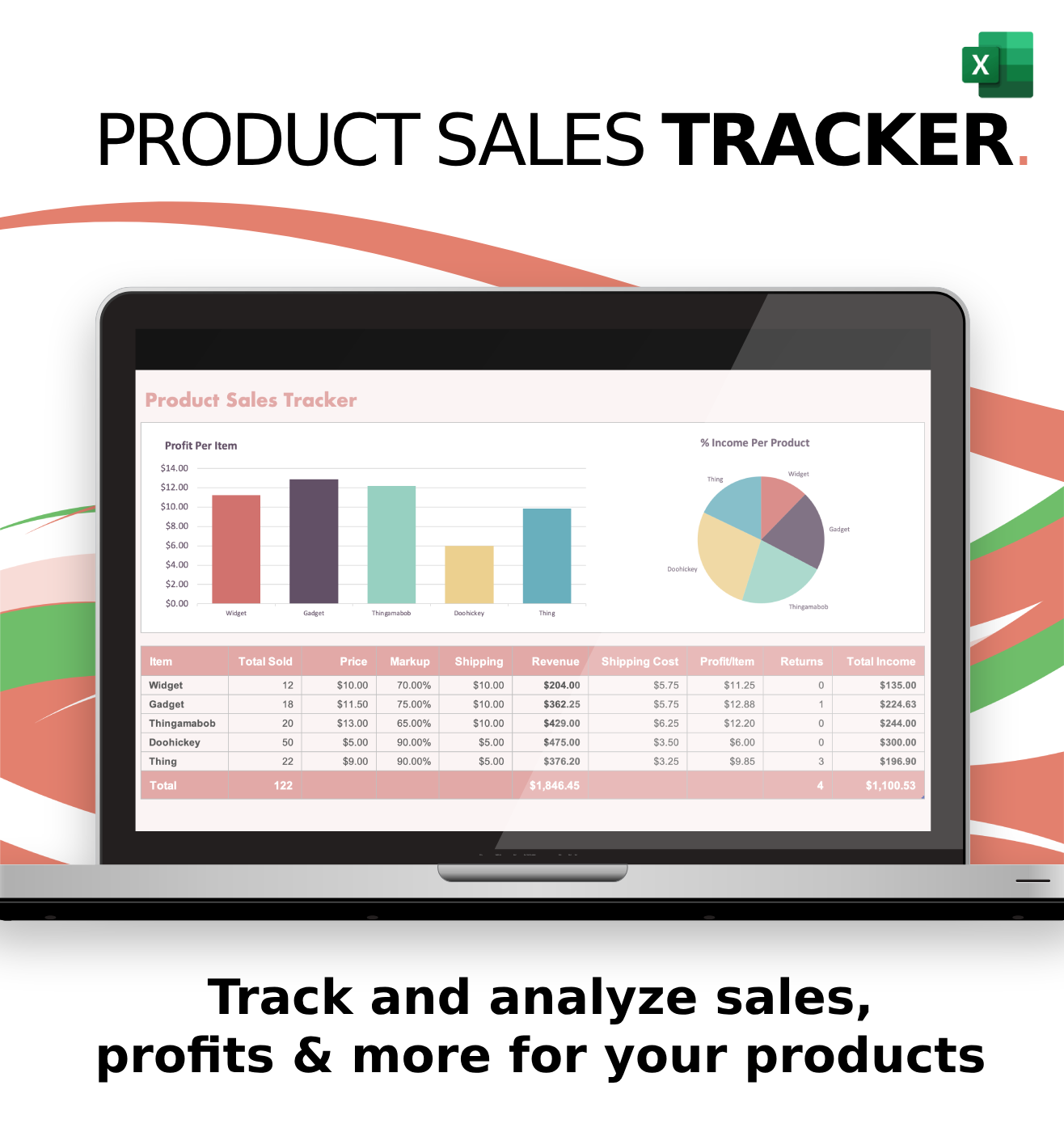 Product Sales Tracker for Excel