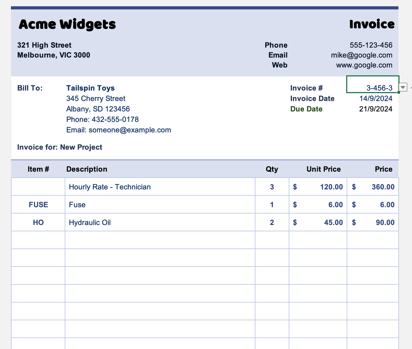 Advanced Invoice Manager for Excel