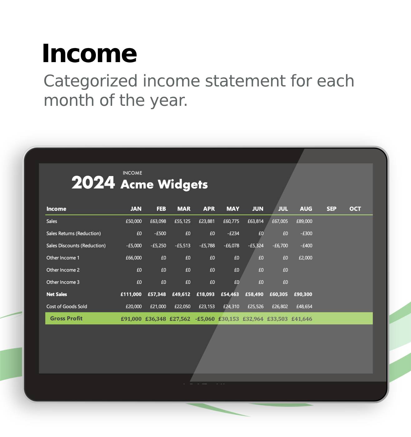 Profit & Loss Tracker for Excel